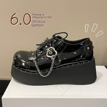 Punk Platform Shoes Dark Lolita Platform Leather Shoes