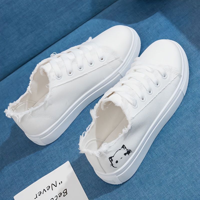 Women's Canvas Shoes Spring Breathable Versatile Casual White Shoes Student Sports