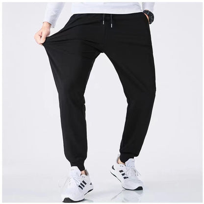 Straight Black Loose Casual Knitted Sports Pants