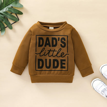 Boys Polyester Letter Grey Sweatshirt Top