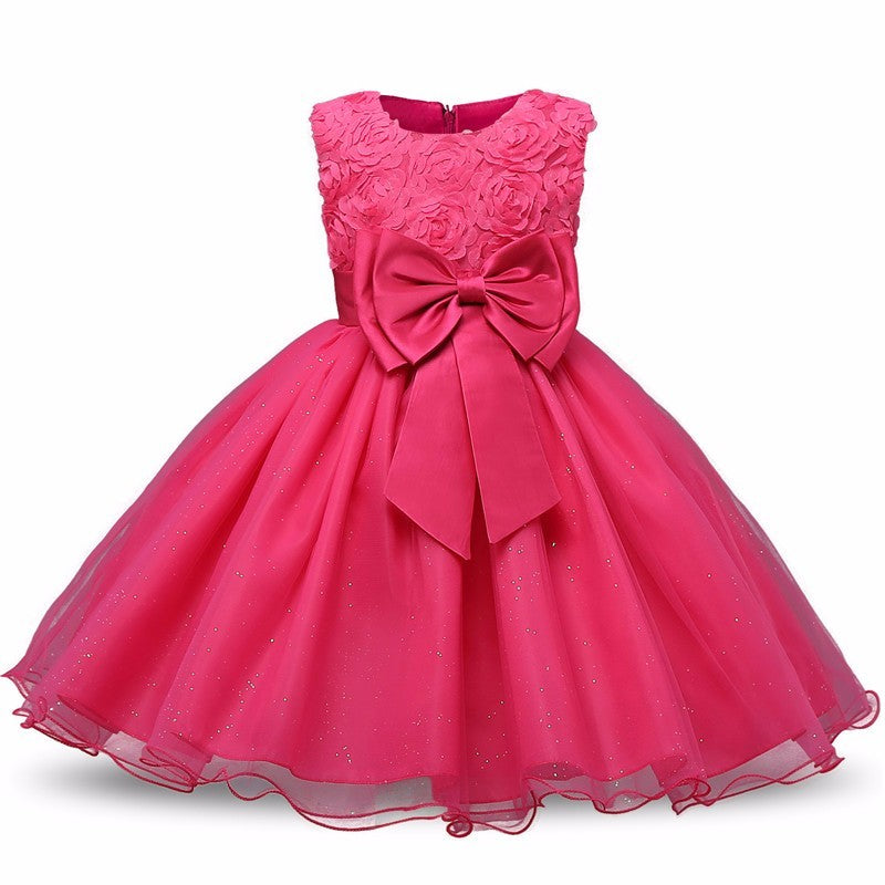 Prinzessin Blumenmädchen Kleid Sommer Tutu Hochzeit Geburtstag Party Kleider