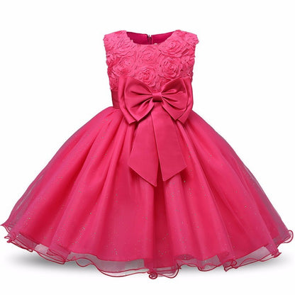 Prinzessin Blumenmädchen Kleid Sommer Tutu Hochzeit Geburtstag Party Kleider