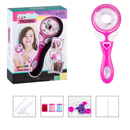 Girls Electric Automatic Hair Braid DIY Stylish Braiding Hairstyle Tool Twist Braider Machine Weave Roller Pretend Kids Toys