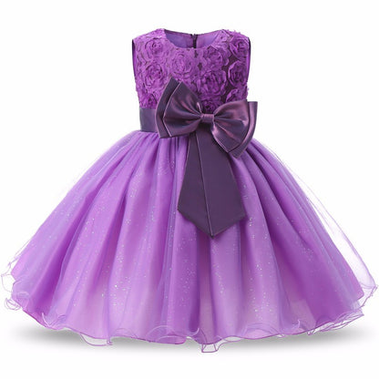 Prinzessin Blumenmädchen Kleid Sommer Tutu Hochzeit Geburtstag Party Kleider