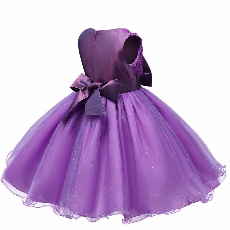 Prinzessin Blumenmädchen Kleid Sommer Tutu Hochzeit Geburtstag Party Kleider