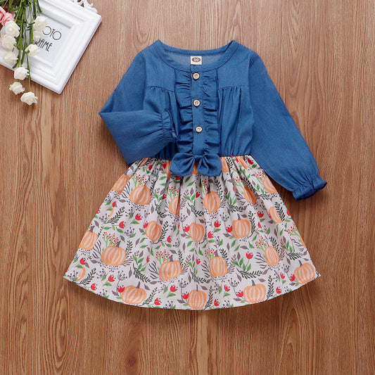 Jeans-Patchworkkleid 