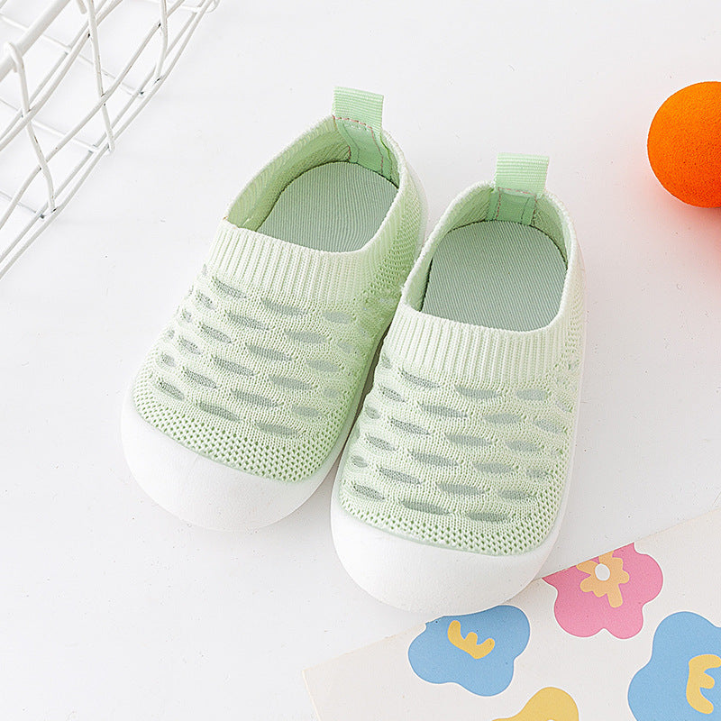 Baby Toddler Shoes Soft Sole Fly Knit Mesh Surface Breathable