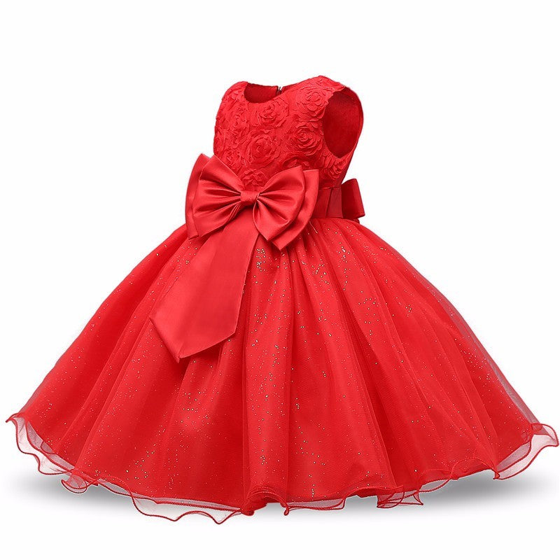 Prinzessin Blumenmädchen Kleid Sommer Tutu Hochzeit Geburtstag Party Kleider