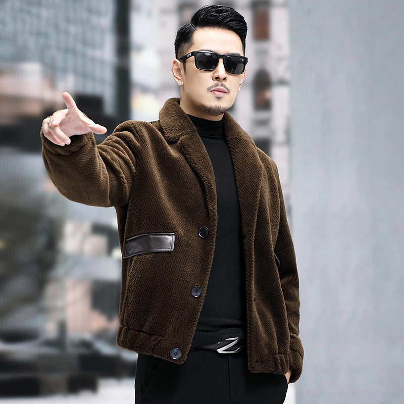 Men's Fur Short Sheepskin Coat