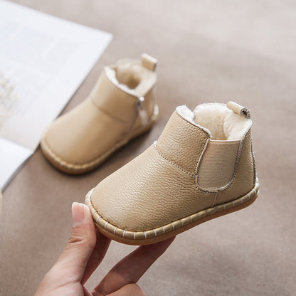 Winter Leather Baby Cotton Shoes Soft Sole