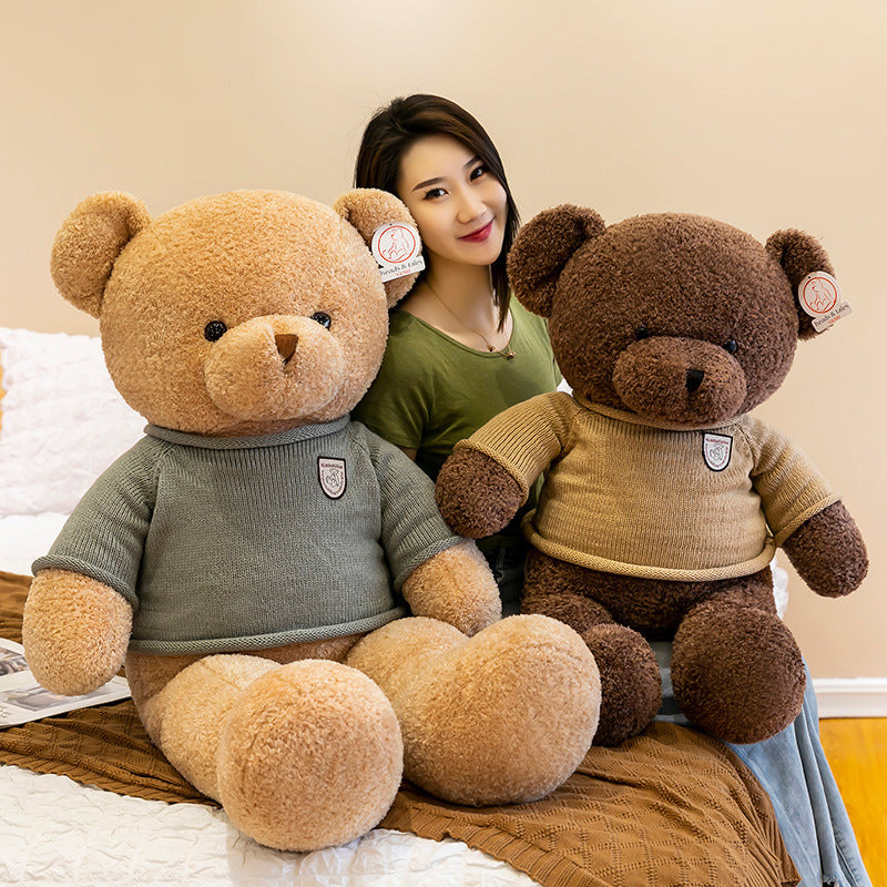 Sweater Teddy Bear Doll Plush Pillow