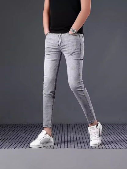 Stretch Slim Fit Elastische Knöchellange Hose Röhrenhose Frühlings- und Sommerjeans