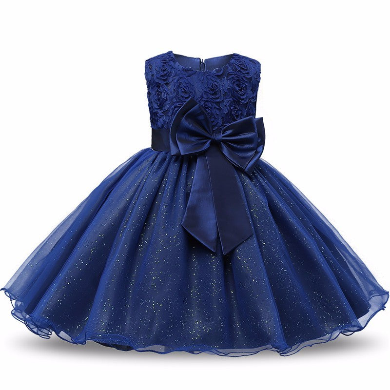 Prinzessin Blumenmädchen Kleid Sommer Tutu Hochzeit Geburtstag Party Kleider