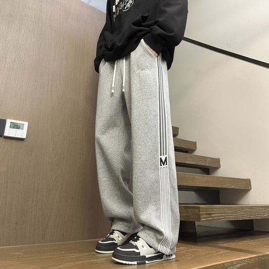 Fashion Brand Handsome Loose Straight Casual Sweatpants