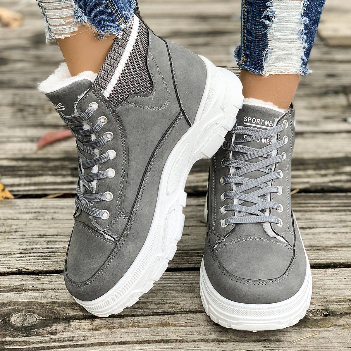 Women's Fleece Ined Warm Rubber Ankle Boots