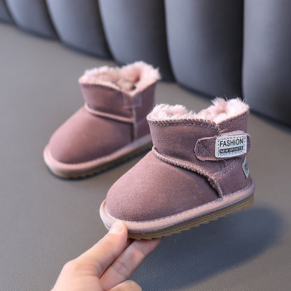 Winter Plus Cashmere Boys And Girls Snow Cotton Shoes Baby