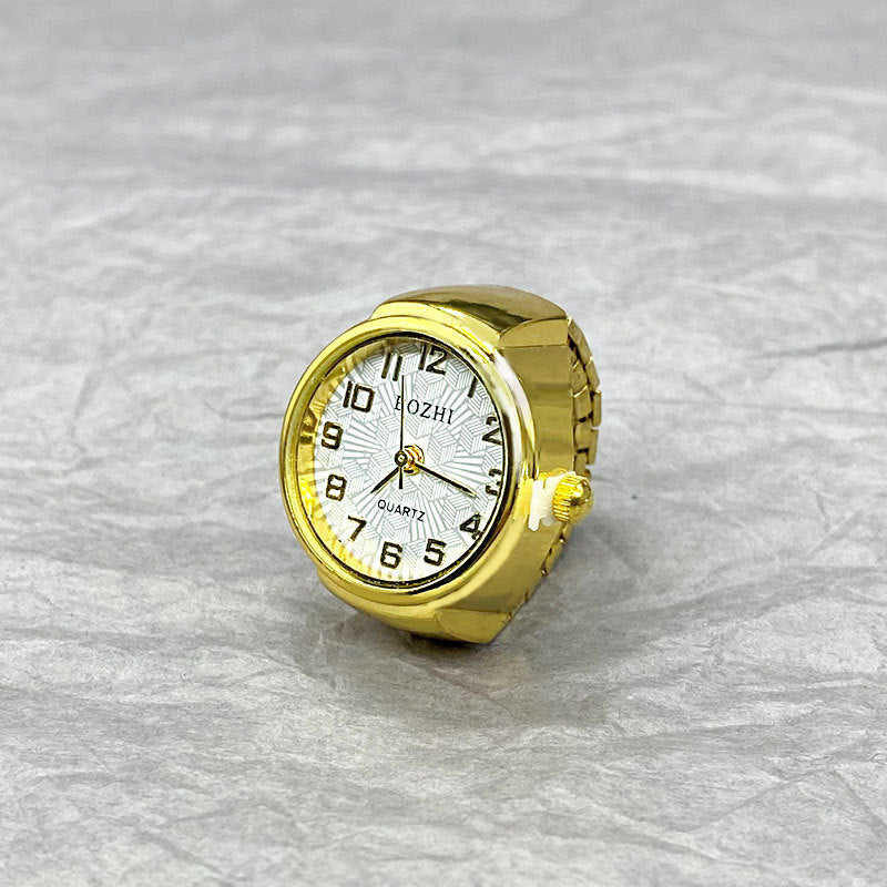 Ring Watch Simple Gold And Silver Shell All-Match Ring Watch