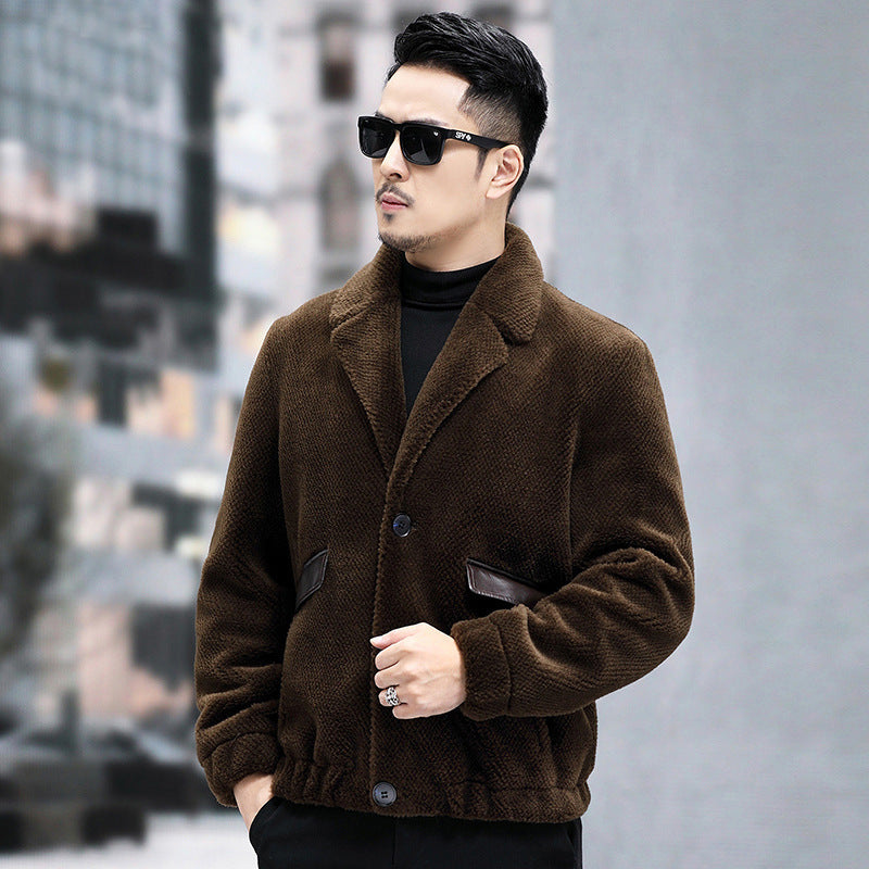 Men's Fur Short Sheepskin Coat