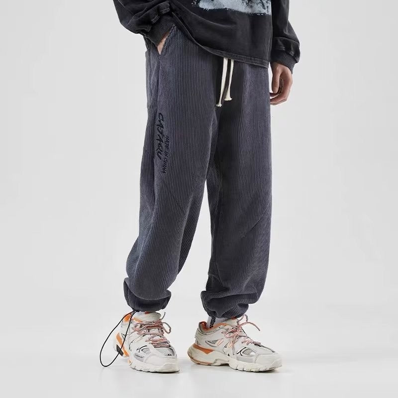 Ankle-tied Sports Chenille Casual Pants