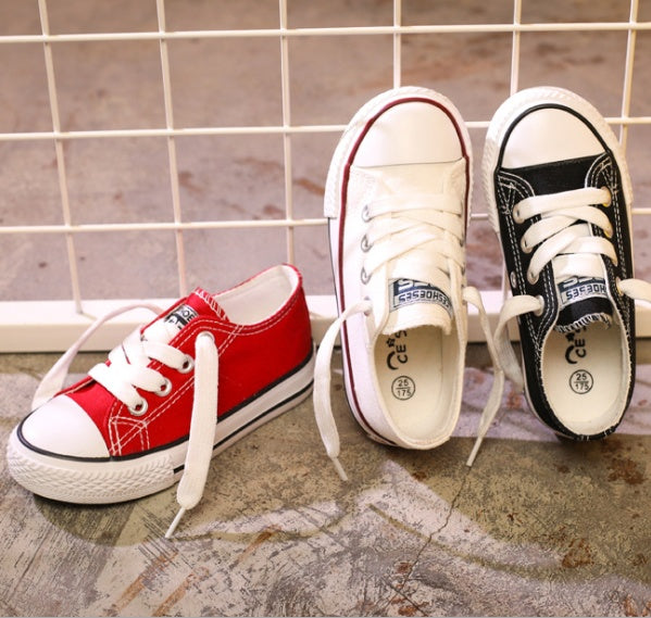 Canvas Shoes Non-slip Casual Shoes Student Parent-child Shoes New Baby Shoes White Shoes