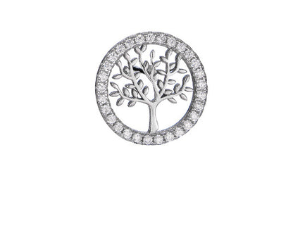 925 Silver Round Silver Tree Zircon Earrings Elegant Earrings For Women