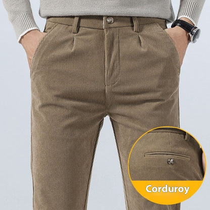 Corduroy Men's Casual Pants Straight Slim Fit