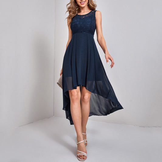 Neues Big Swing Chiffonkleid mit Spitzennähten