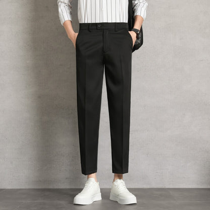 Men's High-waisted Trousers Draping Spring And Autumn High-grade Straight Pants