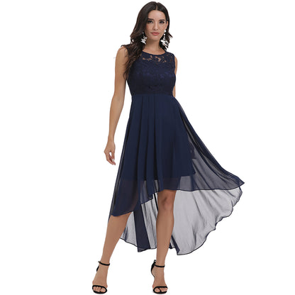 Neues Big Swing Chiffonkleid mit Spitzennähten