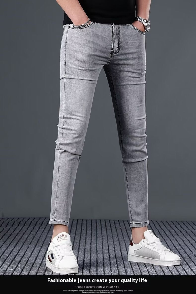 Stretch Slim Fit Elastische Knöchellange Hose Röhrenhose Frühlings- und Sommerjeans