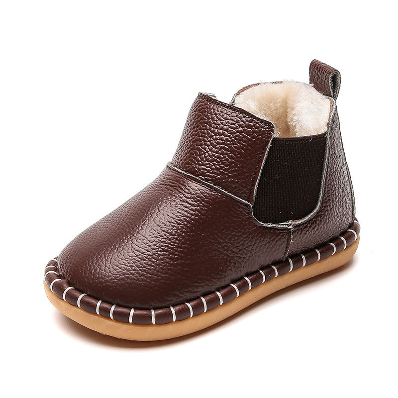 Winter Leather Baby Cotton Shoes Soft Sole