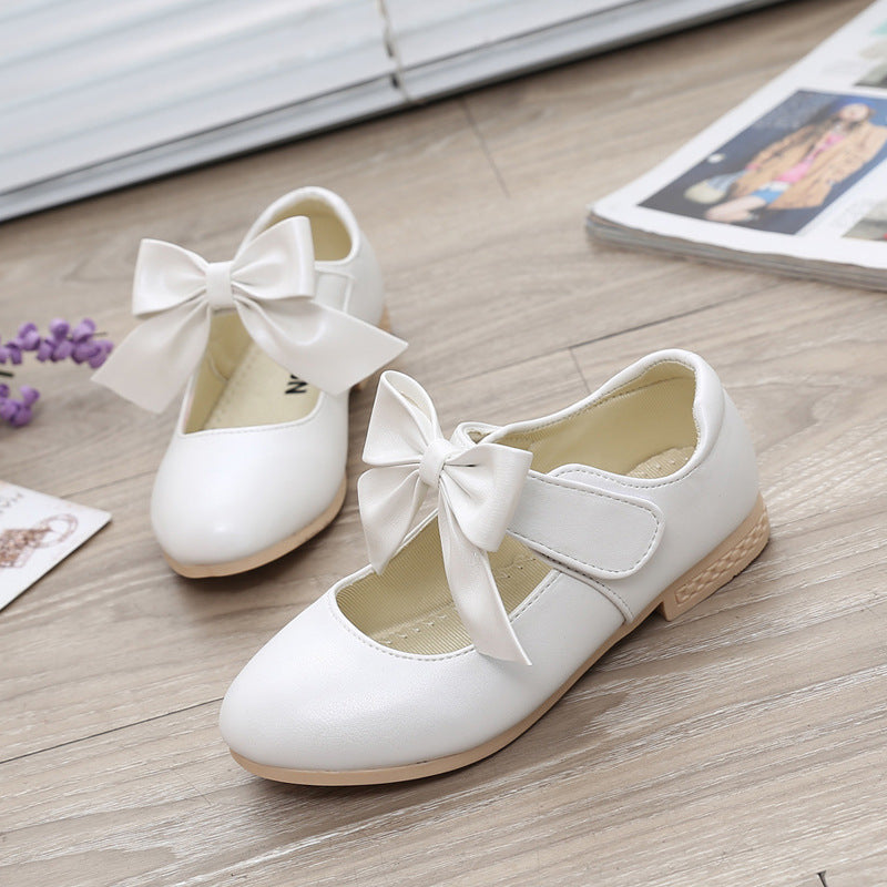 Mädchen Schuhe Weiß Leder Schuhe Bowknot Mädchen Kinder Prinzessin Schuhe