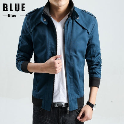 Men's Stand Collar Jacket Autumn And Winter Leisure Coat