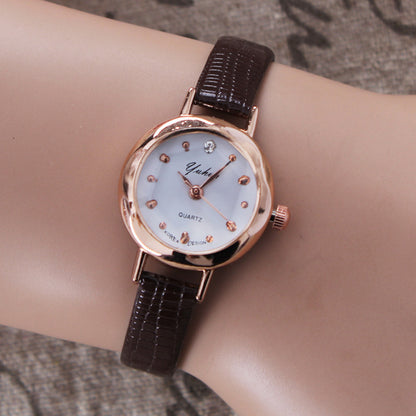 Simple Elegant Student Thin Strap Small Mori Style Women's Watch