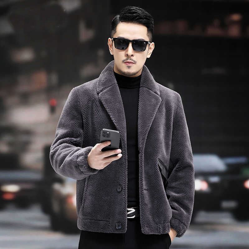 Men's Fur Short Sheepskin Coat