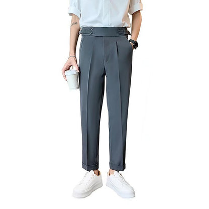 Men's High-waisted Trousers Draping Spring And Autumn High-grade Straight Pants