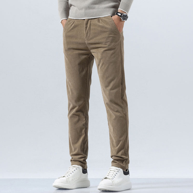 Corduroy Men's Casual Pants Straight Slim Fit