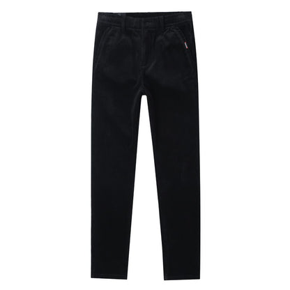 Corduroy Casual Slim-fitting Straight Pants