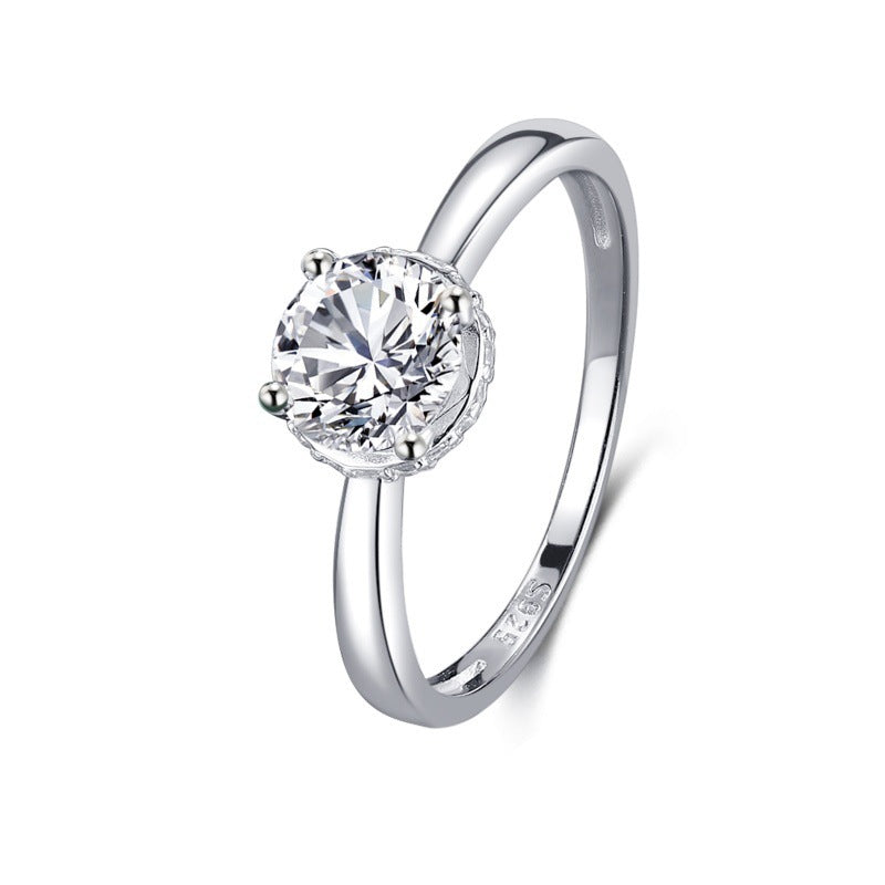 S925 Silver Classic Micro-inlaid Diamond Ring