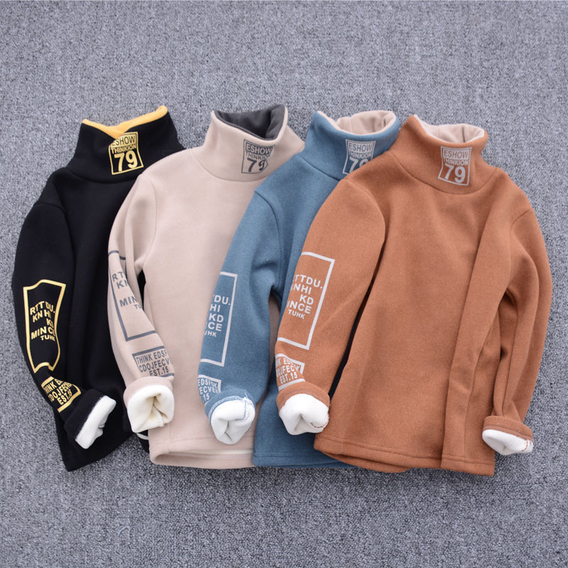 Winter Long-sleeved T-shirt Children High Neck Sweater