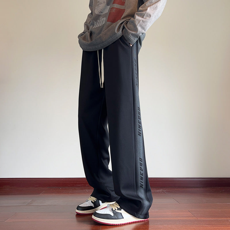 American Gray Sweatpants Men's Spring And Autumn Fleece Casual Pants