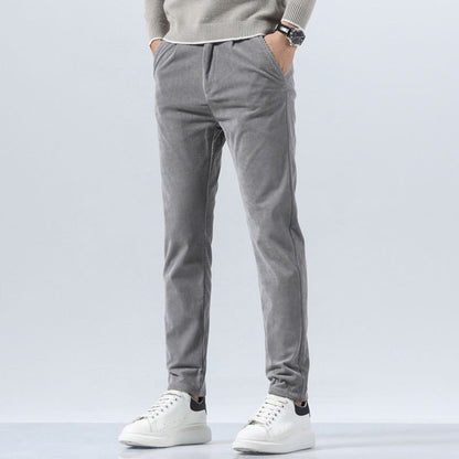 Corduroy Men's Casual Pants Straight Slim Fit