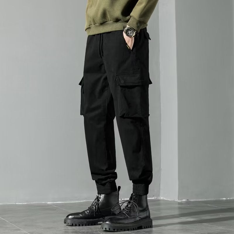 Military Style Loose Casual Jogger Pants Men's