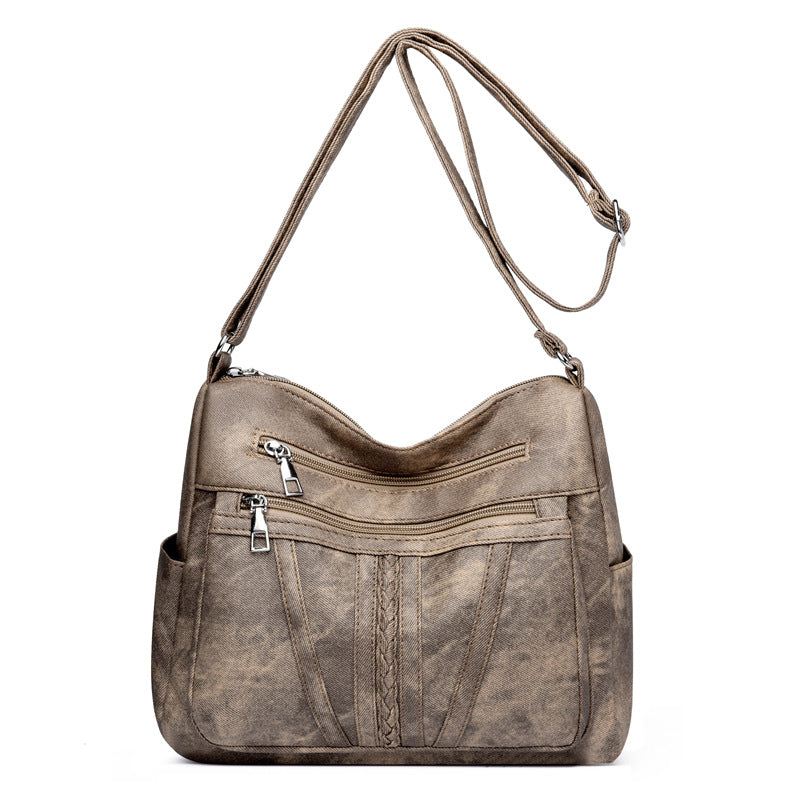 Retro Easy Matching Soft Leather Bag Ladies