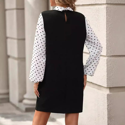 Women's Fashion Stitching Long Sleeve Dress