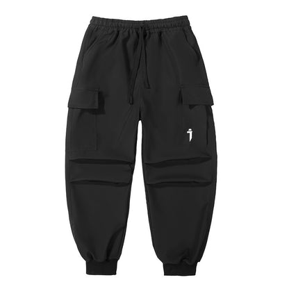 Loose Leisure Workwear Large Pocket Trousers