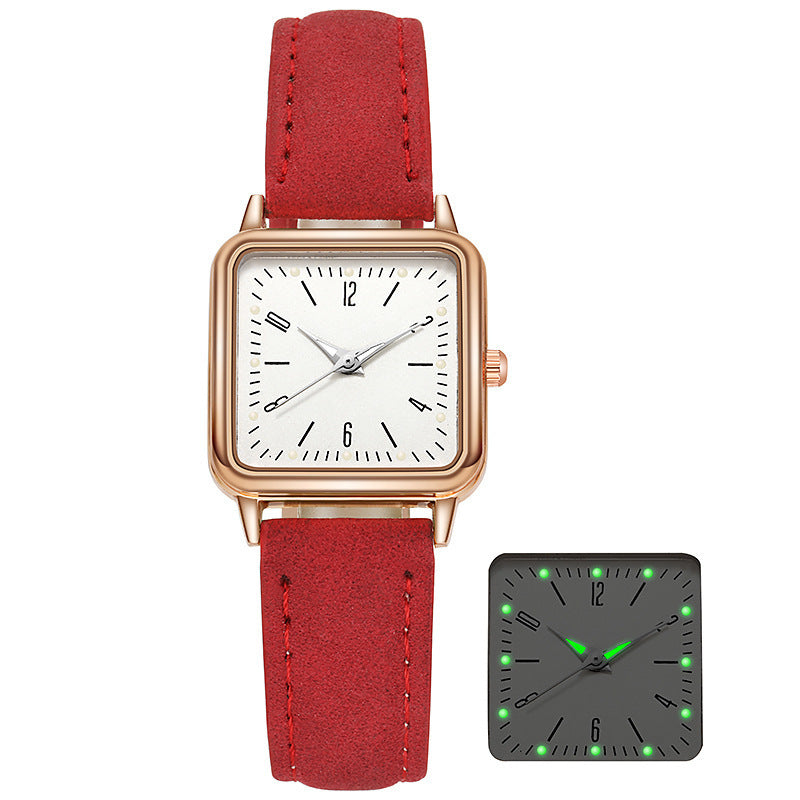 Women's Quartz Watch Luminous Small Square Digital