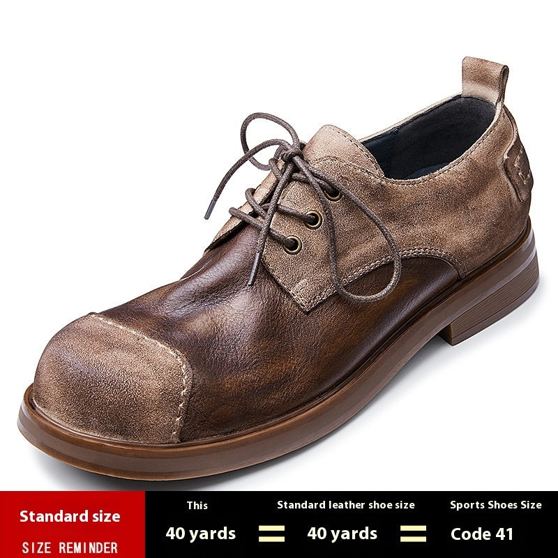 Autumn British Style Handmade Genuine Leather Men's Shoes