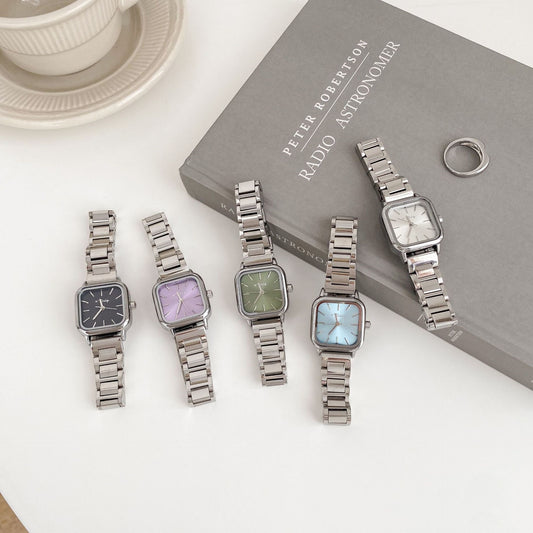 Retro Small Square Watch Female Steel Strap Watch