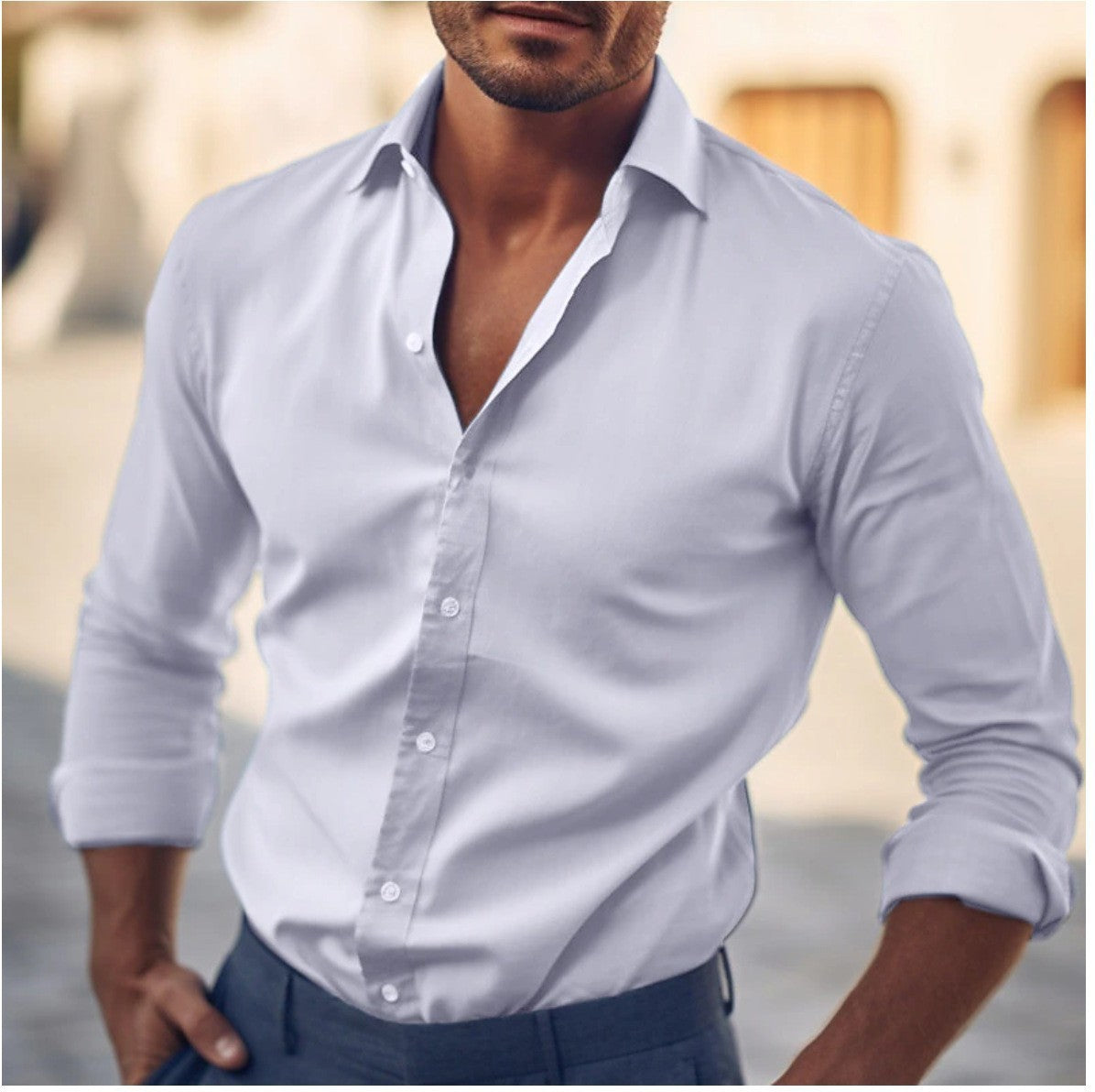 Fashion Personality Men's Business Casual Style Shirt